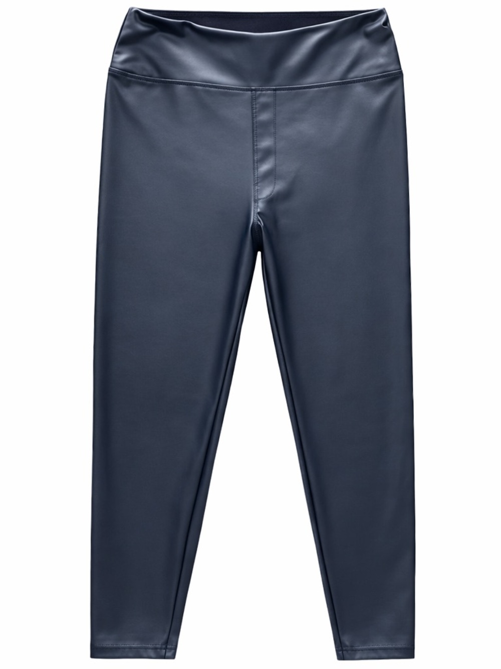 Aerie Biker Luxe Faux Leather Leggings Navy High Waisted Size Medium